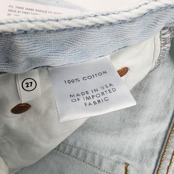 GRLFRND Button Fly Super High Rise Straight Leg Mica Crop Jeans In Romeo Size 27 - Picture 7 of 9